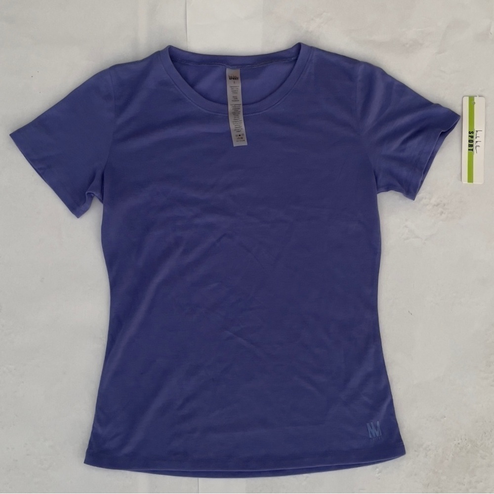 NICOLE Miller Sport Crew Neck Purple T-shirt size Small